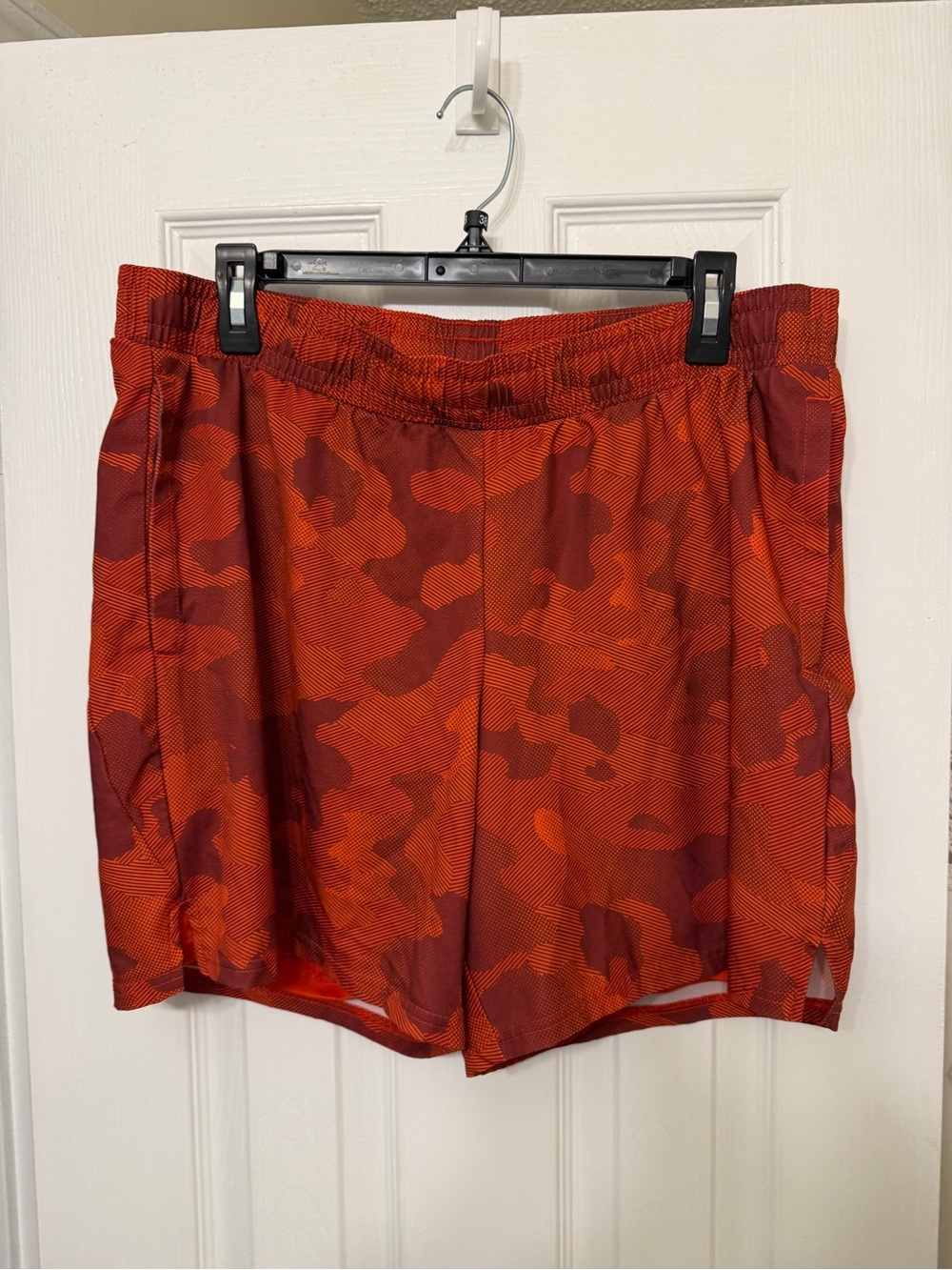Men's Athletic Camo Shorts all in motion- Red